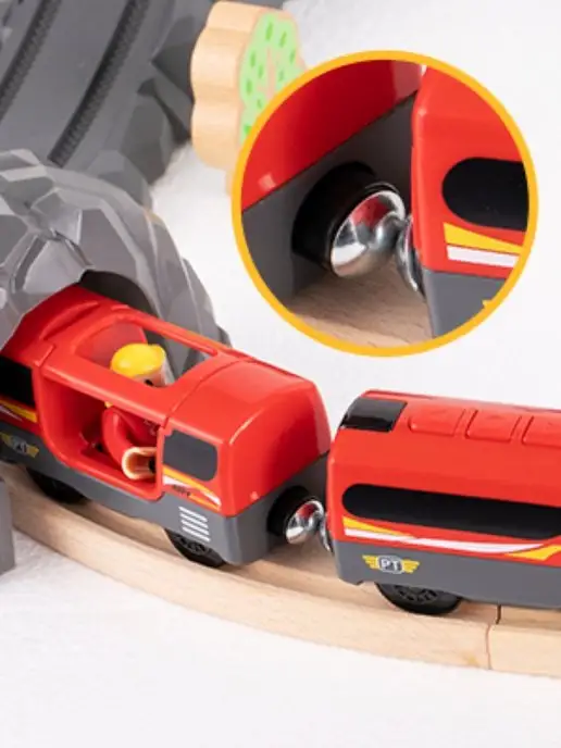 Toy'lbe Поезд на пульте управления для деревянной железной дороги, черный, фото 4