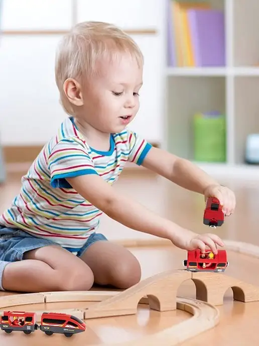 Toy'lbe Поезд на пульте управления для деревянной железной дороги, черный, фото 5