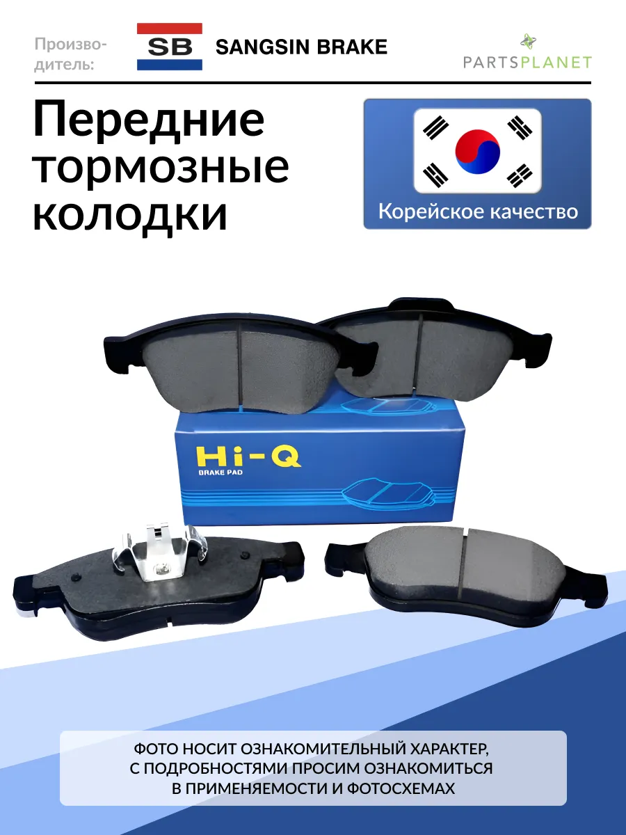 Колодки тормозные дисковые передние