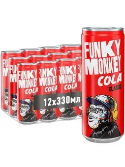 Газированный напиток Cola Classic 0,33л х 12 шт. FUNKY MONKEY 111835637 купить за 463 ₽ в интернет-магазине Wildberries