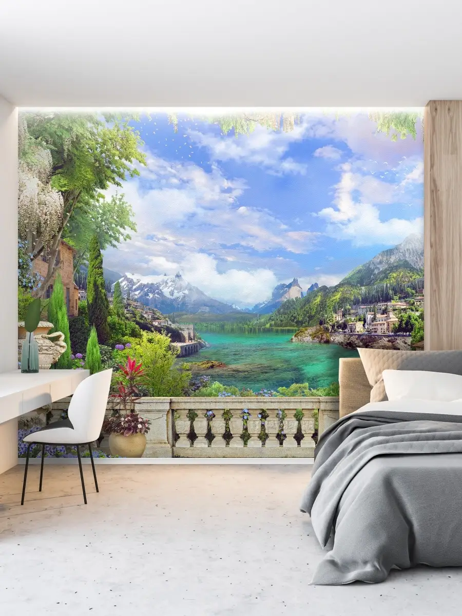 Интерьер с обоями фресками - обои фрески на стену спальни, кухни и гостиной