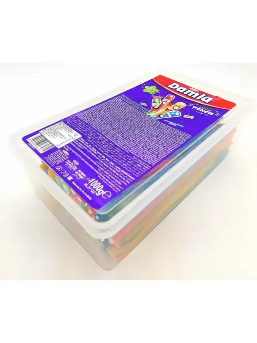 Tayas Жевательный мармелад DAMLA NEW 1кг кислые трубочки, 1 кг, фото 7
