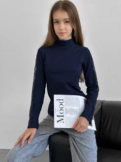 Водолазка школьная с кружевными рукавами CRB-WEAR 111961271 купить за 1 101 ₽ в интернет-магазине Wildberries