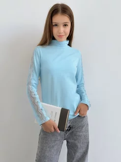 Водолазка школьная с кружевными рукавами CRB-WEAR 111961272 купить за 1 101 ₽ в интернет-магазине Wildberries