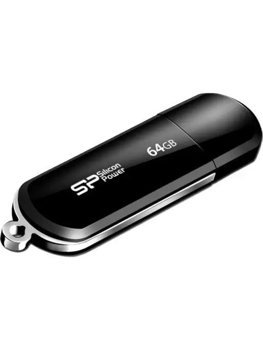 SILICON POWER USB Флеш-накопитель LuxMini 322, USB 2.0, 64 ГБ, черный (SP0…