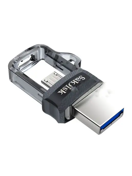 Sandisk USB Флеш-накопитель Ultra Dual, USB 3.0 OTG, 128 ГБ, черный…