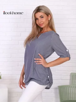 Туника свободная блузка домашняя новогодняя ilookhome 112002118 купить за 523 ₽ в интернет-магазине Wildberries