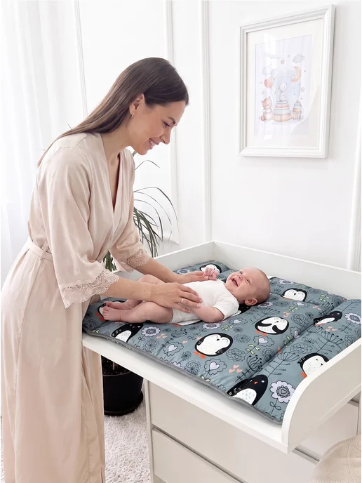 CherryMom Матрасик для пеленального столика водоотталкивающий, черный, фото 2