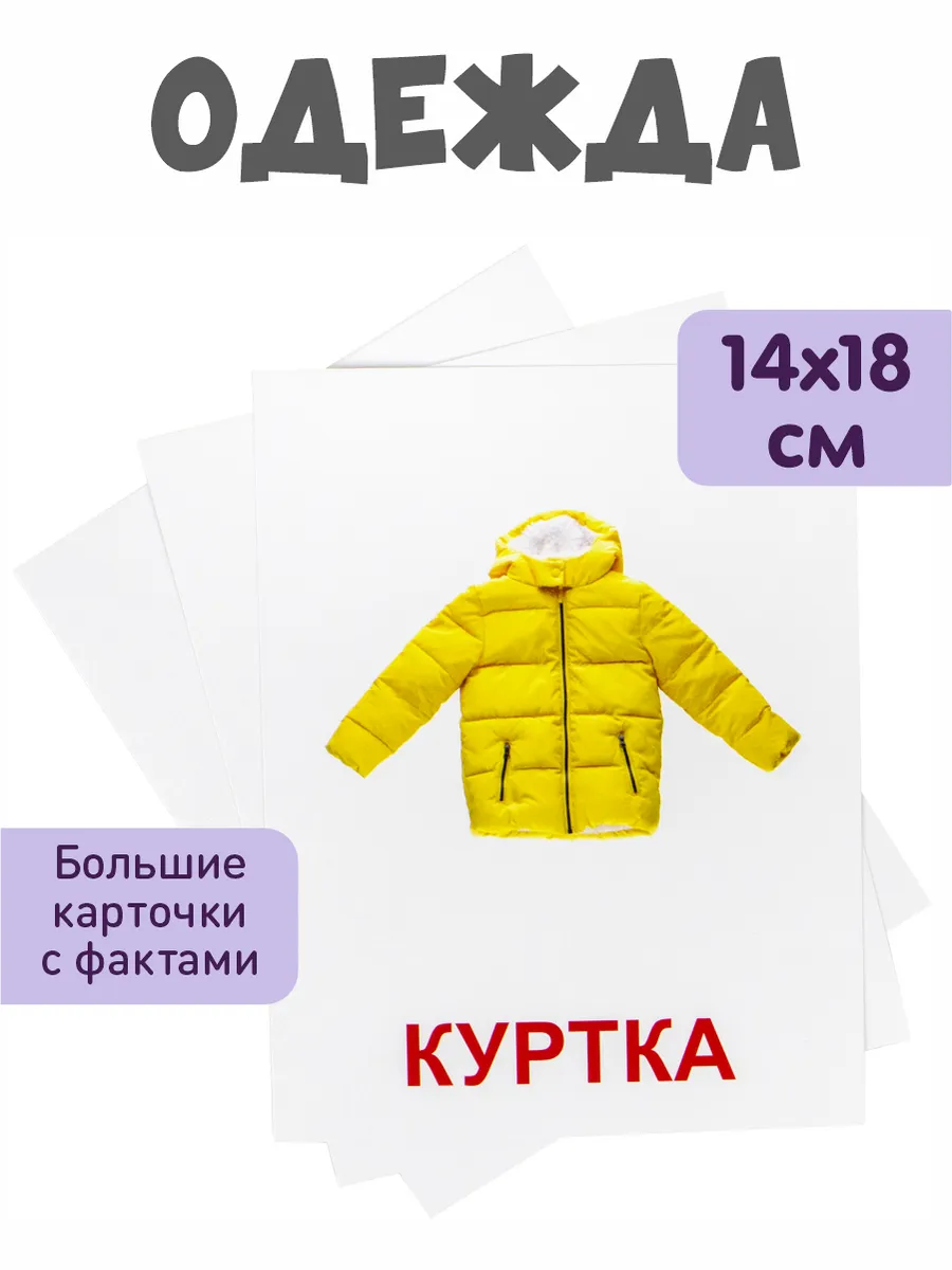 Обучающие карточки Домана "Одежда" Всезнайка