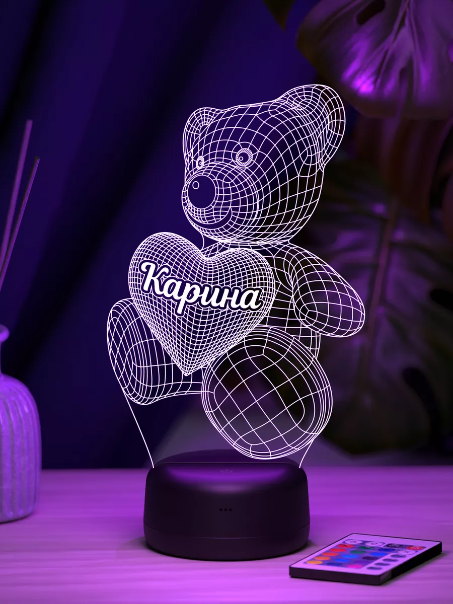 Ночник "Мишка именной...