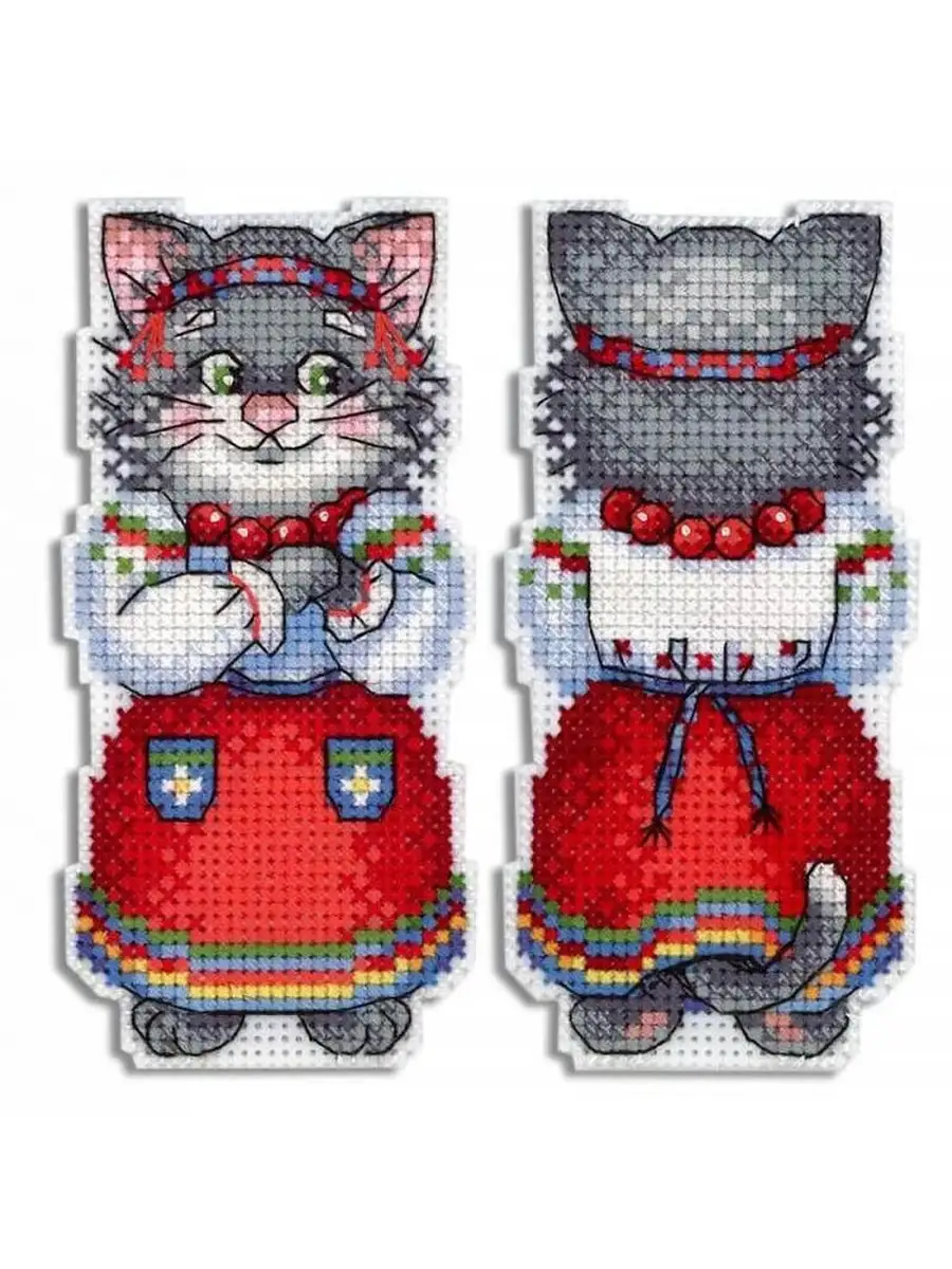 Вышивка мулине Рыжий кот Котенок с пяльцами НШ-7791