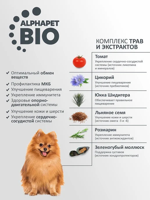 Сухой корм AlphaPet Пищеварения для собак, мелкие, 1,5 кг, фото 2
