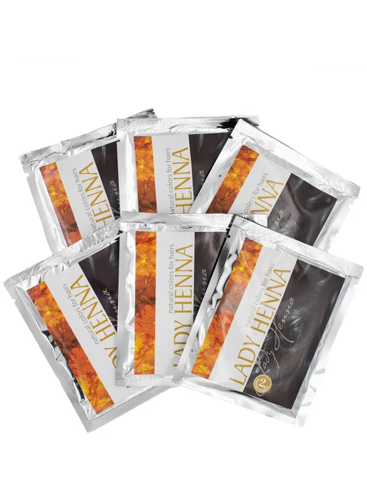 Lady Henna Краска для волос на основе хны Черный индиго, 6х10 г, 6x10, фото 4
