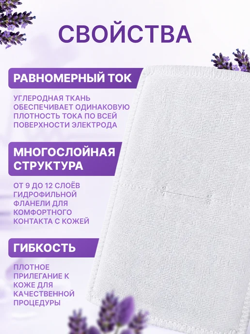 Каскад-ФТО Электрод с токопровод. тканью прямоугольный 15*20см, вариант, фото 3