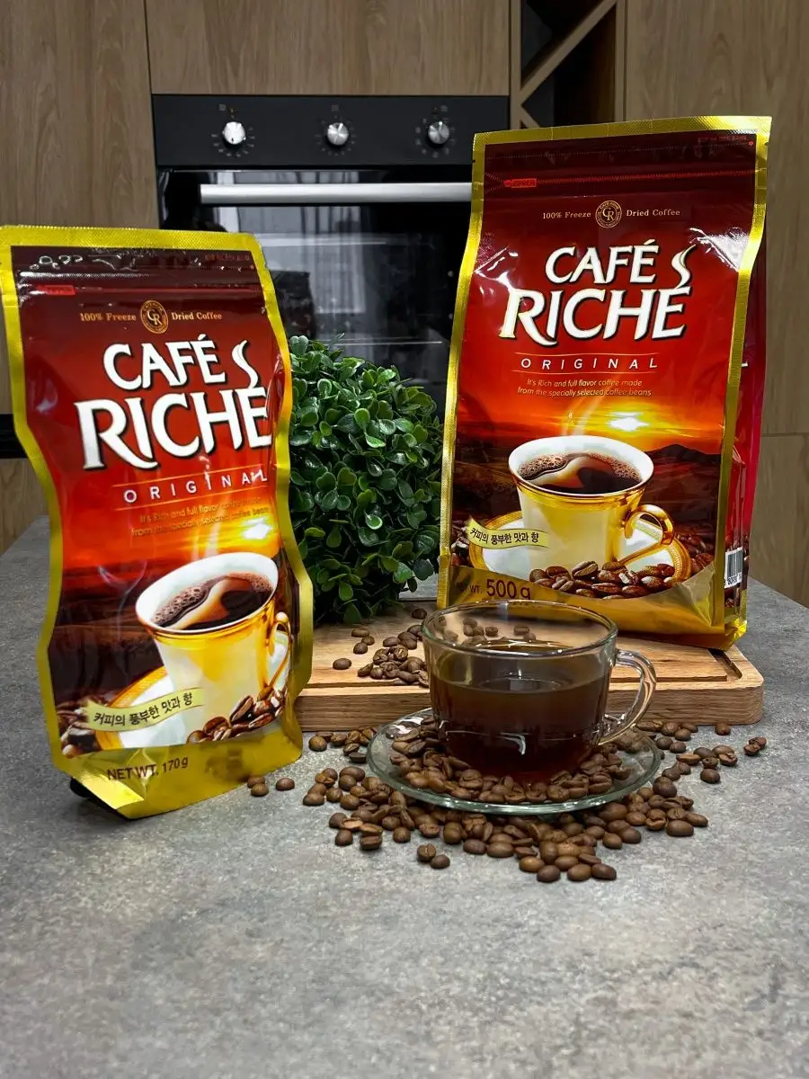 Растворимый Корейский кофе Cafe Riche Original 170гр Cafe Riche 112401174  купить в интернет-магазине Wildberries