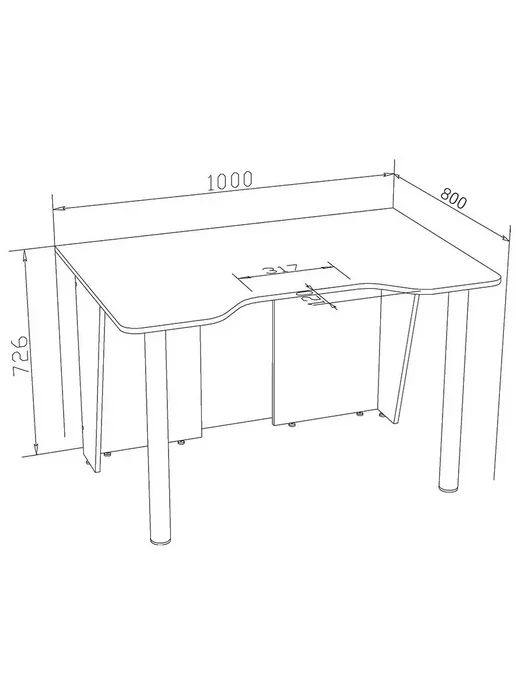 Stalkermebel Компьютерный стол "Лакер", 100х80х72.6, 100x80x72.6, фото 7