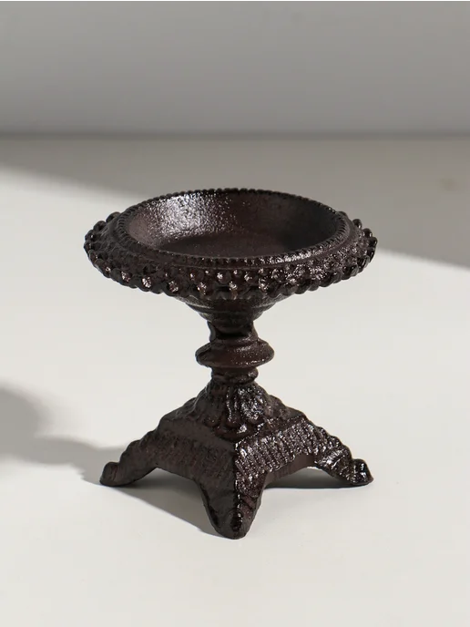Сималенд Подсвечник металлический на 1 свечу чугун, 9.5×9×9 см, 9.5x9, фото 2
