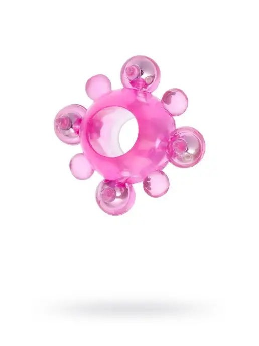 Toyfa Basic Эрекционное кольцо с бусинами розовое 2 см, розовый, фото 2
