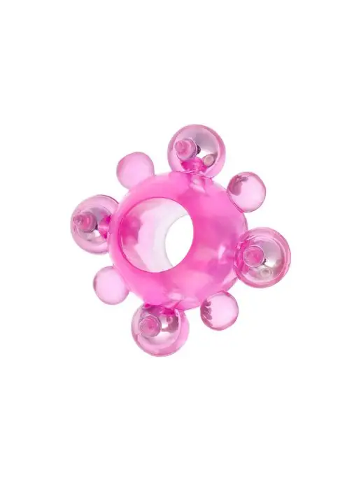 Toyfa Basic Эрекционное кольцо с бусинами розовое 2 см, розовый, фото 4