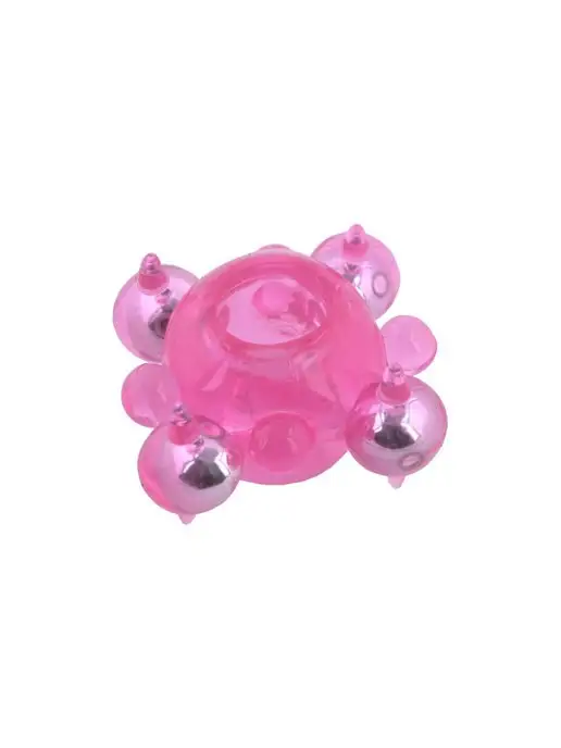 Toyfa Basic Эрекционное кольцо с бусинами розовое 2 см, розовый, фото 5