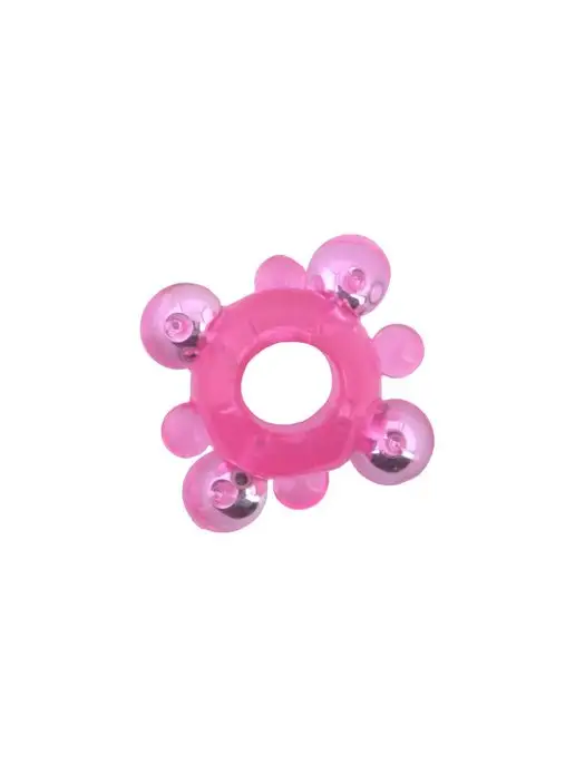 Toyfa Basic Эрекционное кольцо с бусинами розовое 2 см, розовый, фото 6