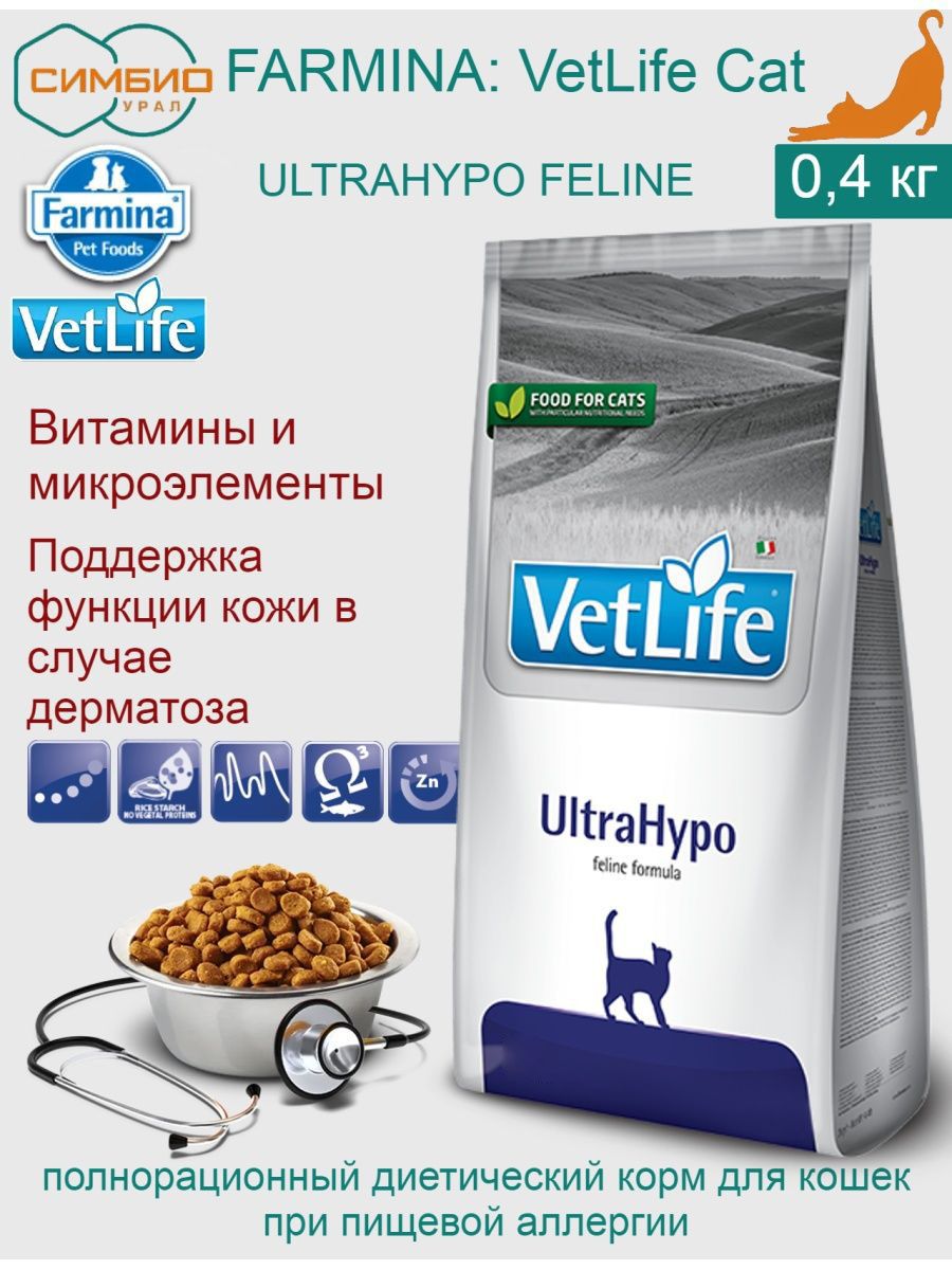 Farmina vet Life Cat ULTRAHYPO. Фармина ультрагипо для кошек. Vet Life ULTRAHYPO корм для кошек. Farmina ULTRAHYPO для собак таблица.