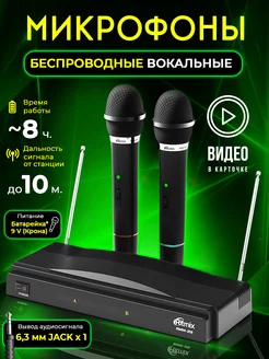 Беспроводная система для ведущих 2 караоке микрофона RWM210 Ritmix 112506077 купить за 1 563 ₽ в интернет-магазине Wildberries