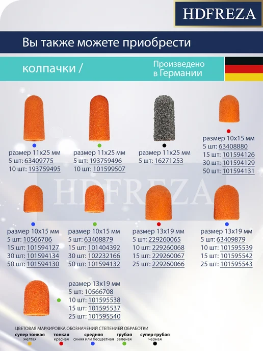 HDFREZA Фреза алмазная для педикюра цилиндр для пяток, стоп, вариант, фото 4