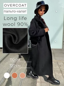 Пальто халат демисезонное шерсть оверсайз OVERCOAT 112617857 купить за 13 392 ₽ в интернет-магазине Wildberries