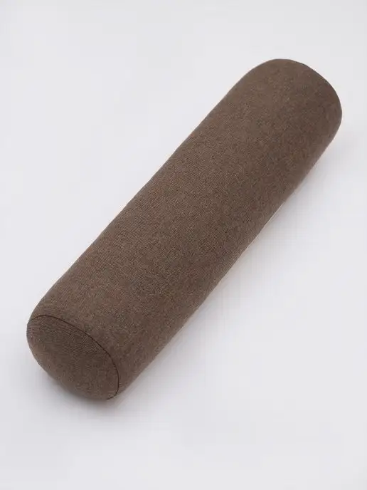 BIO-TEXTILES Валик для спины и шеи с лузгой гречихи 40х10 чехол рогожка, Валик спины шеи рогожка, фото 5