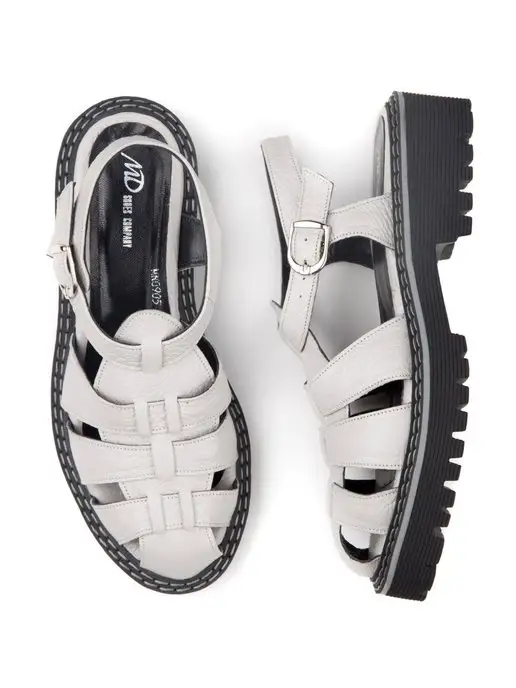 MD shoes company Летние сандалии на платформе с закрытым носом, серый