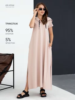 Длинное повседневное платье оверсайз On Style 112995203 купить за 2 342 ₽ в интернет-магазине Wildberries