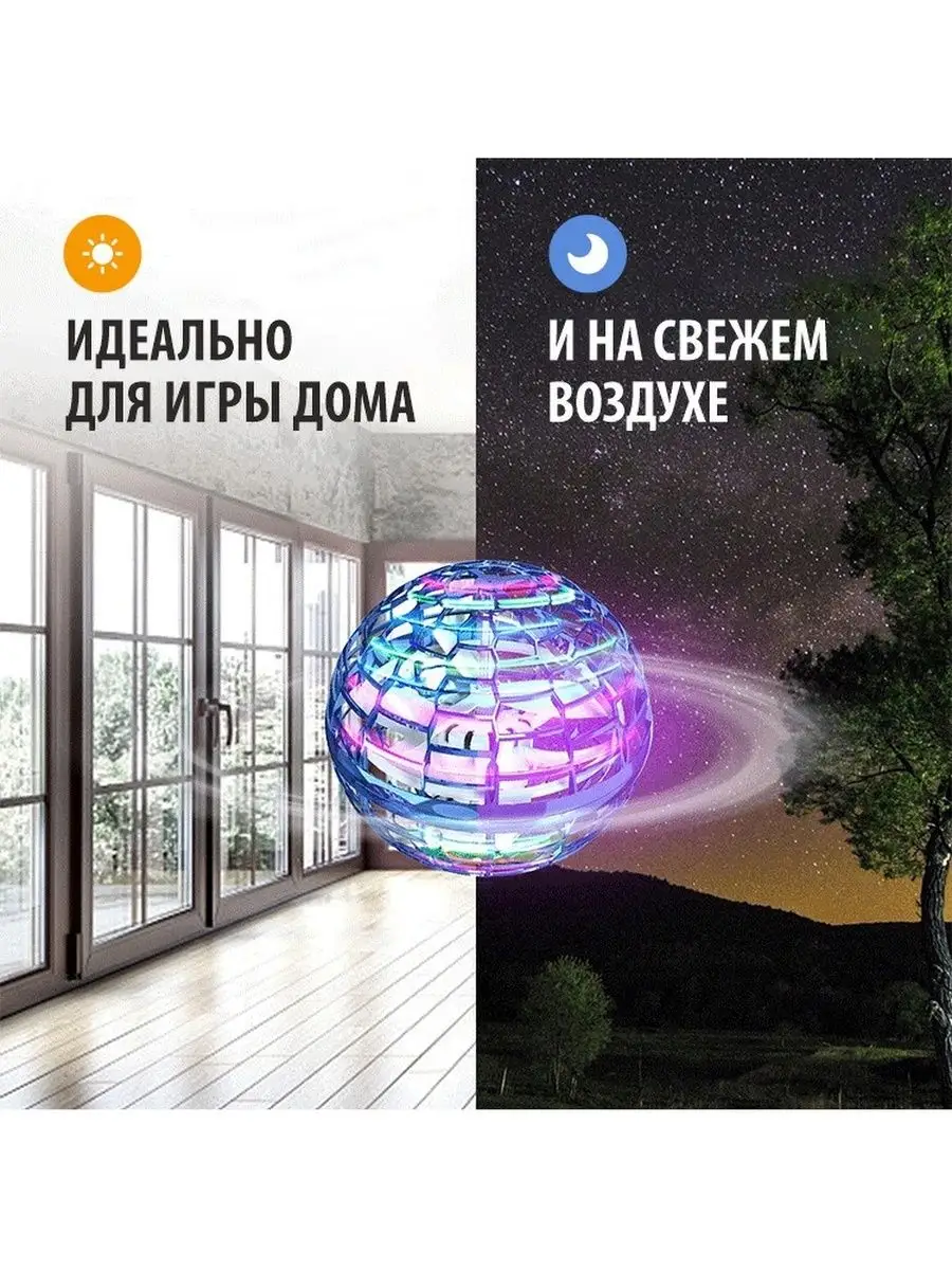 Детский дрон, UFO, НЛО, квадрокоптер, с сенсорными датчиками, MAGIC BALL,  летающий мяч, шар Пиноккио_Пиноккио 113013424 купить в интернет-магазине  Wildberries