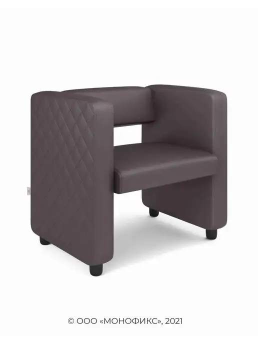 MONOFIX Кресло мягкое офисное ЙОККИ, экокожа коричневый, коричневый, фото 3