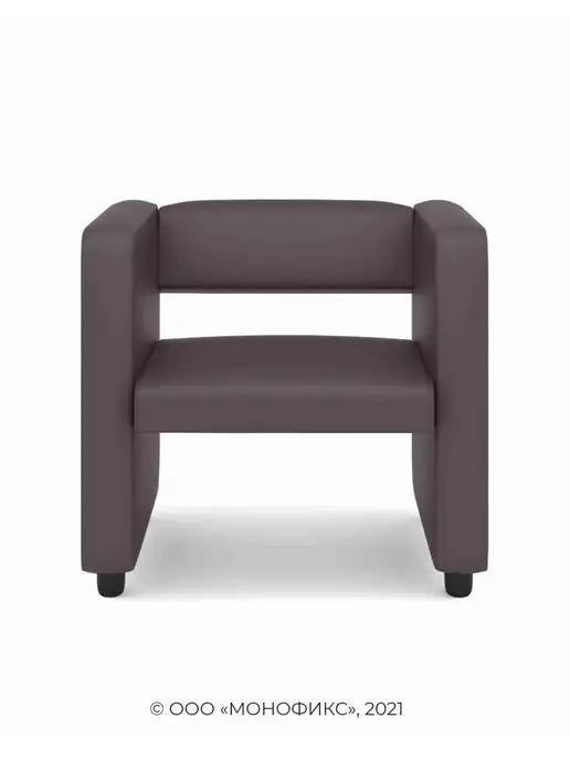 MONOFIX Кресло мягкое офисное ЙОККИ, экокожа коричневый, коричневый, фото 4