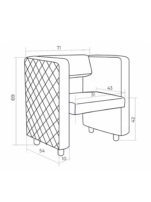 MONOFIX Кресло мягкое офисное ЙОККИ, экокожа коричневый, коричневый, фото 8