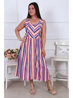 Платье летнее удлиненный хлопок Style World 113021884 купить за 665 ₽ в интернет-магазине Wildberries