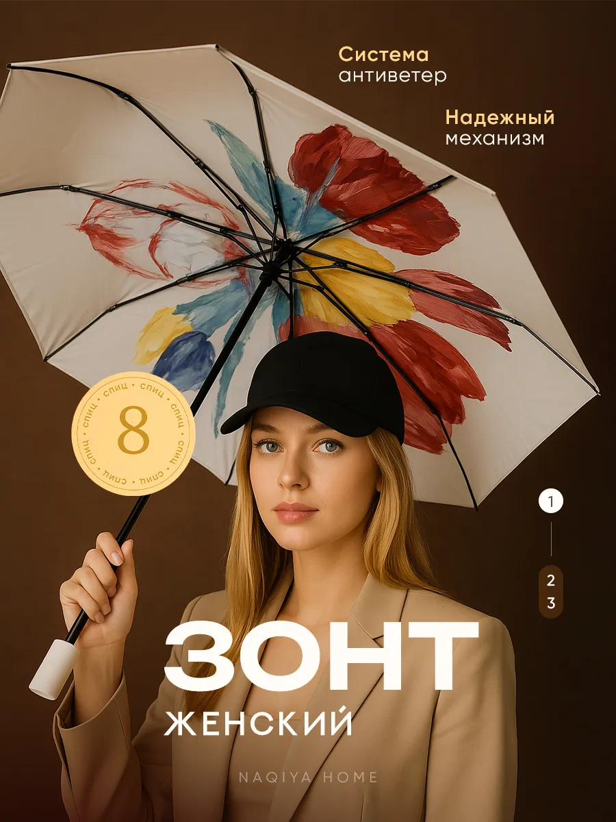 Компактный зонт автомат с...