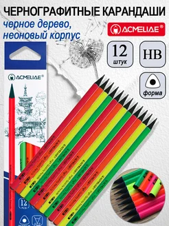 Простой карандаш чернографитный HB трехгранный набор 12 шт ACMELIAE 113164560 купить за 184 ₽ в интернет-магазине Wildberries