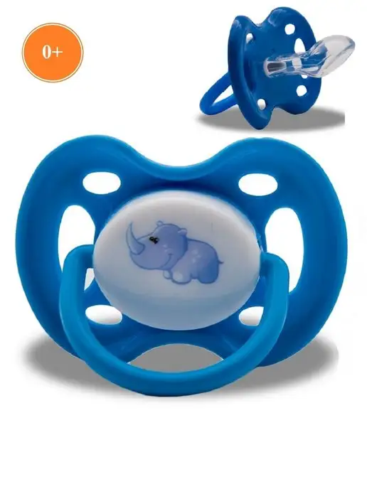 Baby Land Пустышка ортодонтическая скошеной формы силиконовая 0-6 мес, синий
