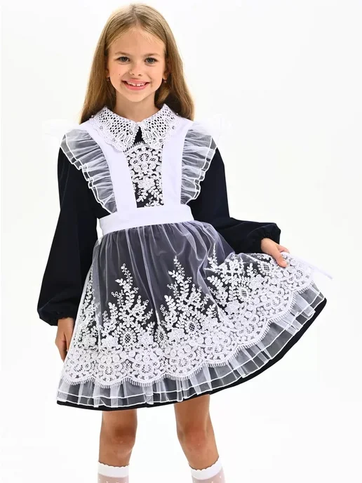 DeksKids Фартук школьный белый, белый, фото 6