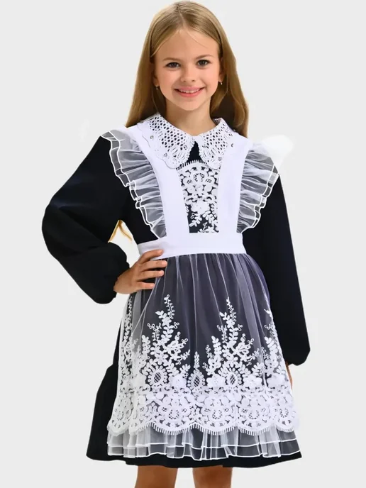 DeksKids Фартук школьный белый, белый, фото 7