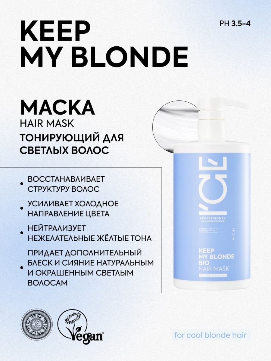 Natura siberica ice тонирующая маска. Тонирующая маска Ice by Natura Siberica. Ice professional by Natura Siberica маска для волос.