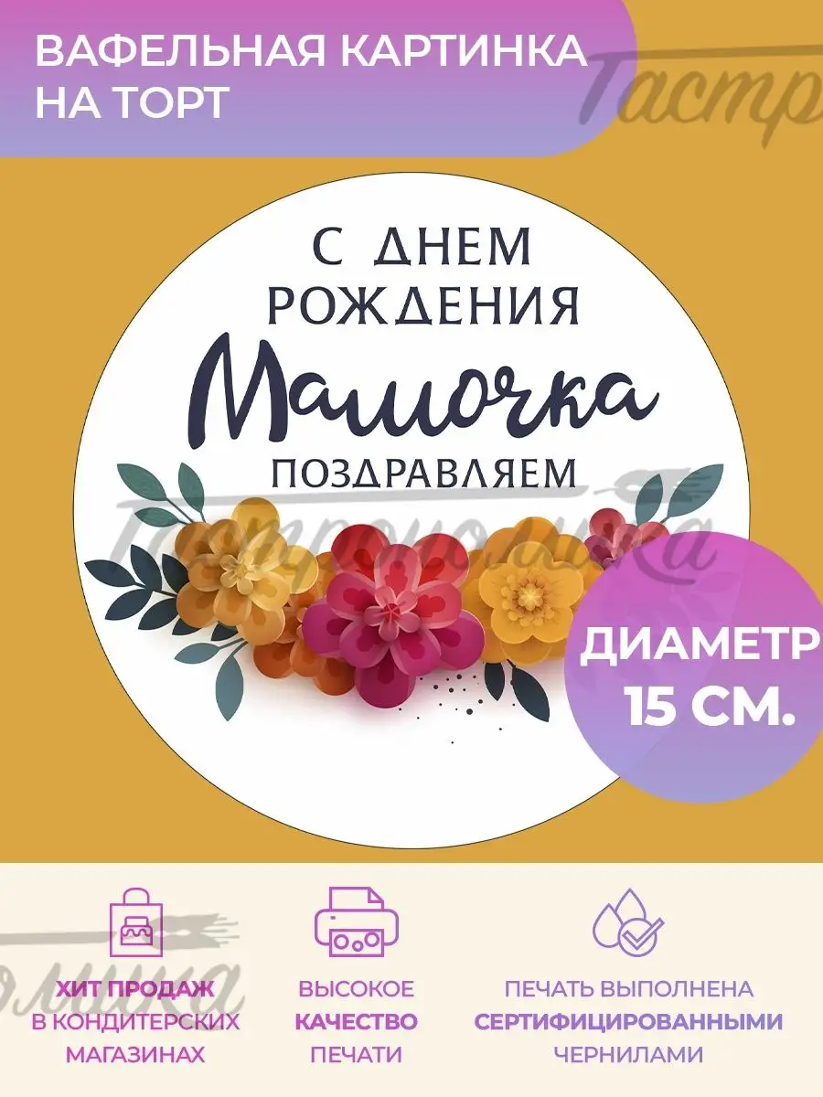 Плакат С Днём Рождения для Мамы №1