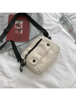 Сумка кросс-боди/клатч/ спортивная VIBEshop. Цвет белый. Вид 1.