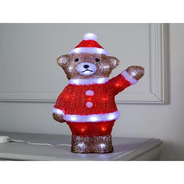 Новогодние украшения Мишка 25х40х14 см, 40 LED, 220 В