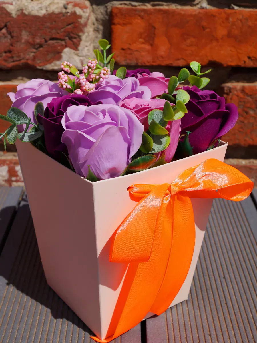 подарок подруге маме розы тюльпаны из мыла