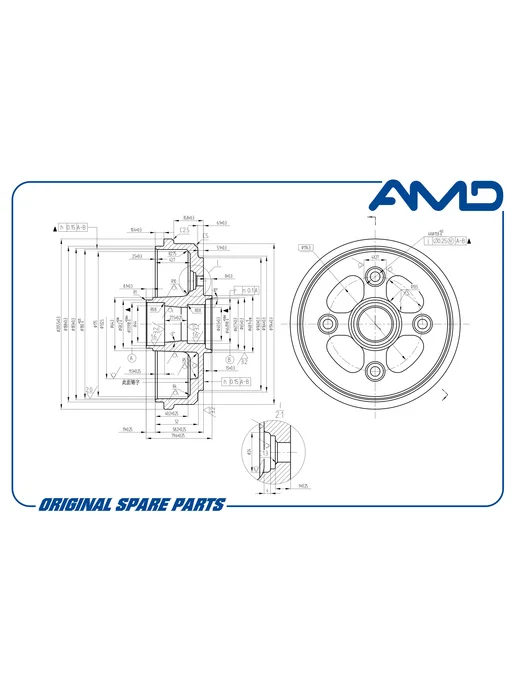 AMD PARTS Барабан тормозной для Дэу Матиз AMD.BD158 AMD, вариант, фото 2