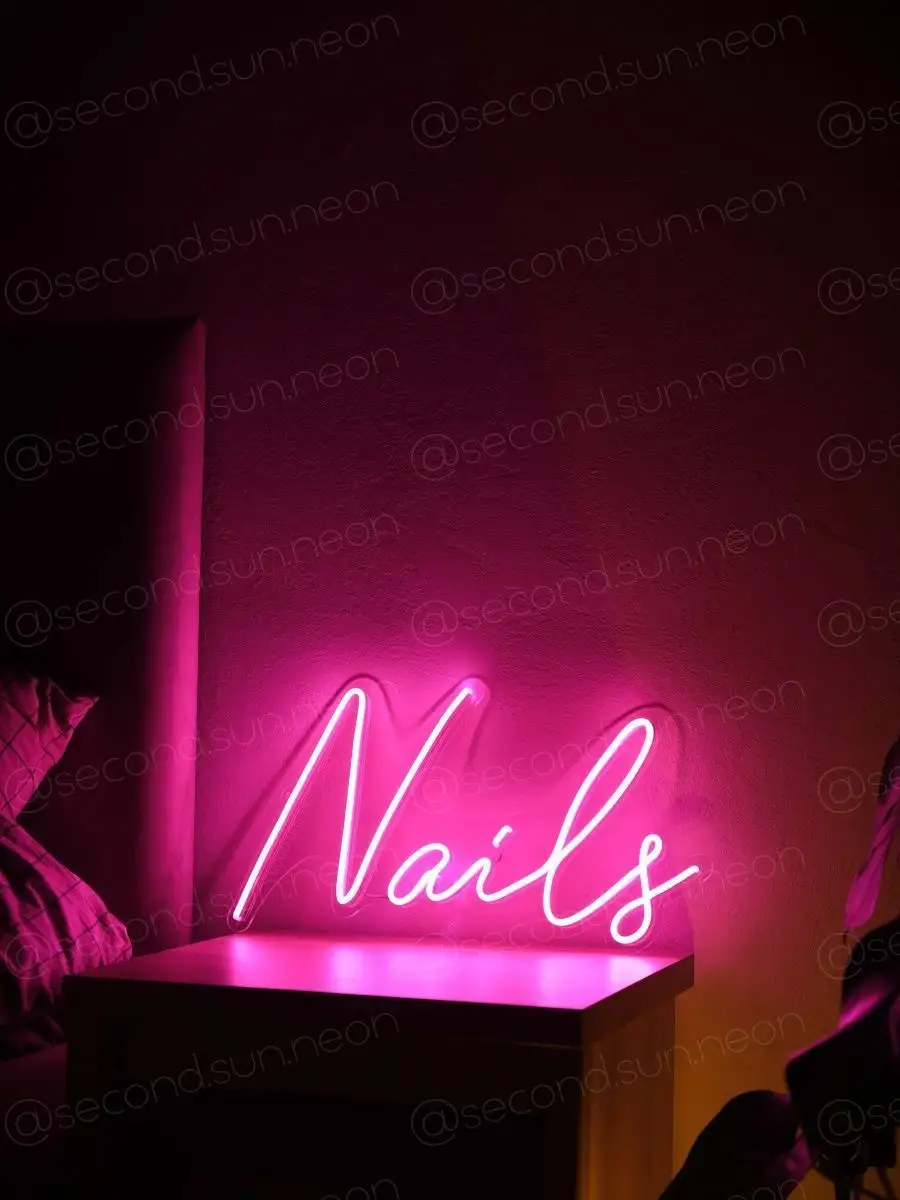 Неоновая вывеска Nails Second Sun Neon 113467170 купить за 3 504 ₽ в  интернет-магазине Wildberries