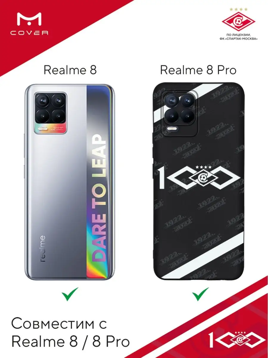 Чехол на realme 8 Pro с принтом ФК Спартак Москва Мобилиус 113484746 купить  за 273 ₽ в интернет-магазине Wildberries